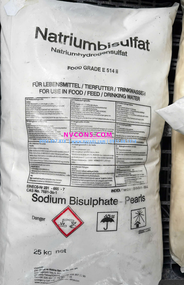 Sodium bisulfate NaHSO4 điều chỉnh pH nước bể bơi hiệu quả
