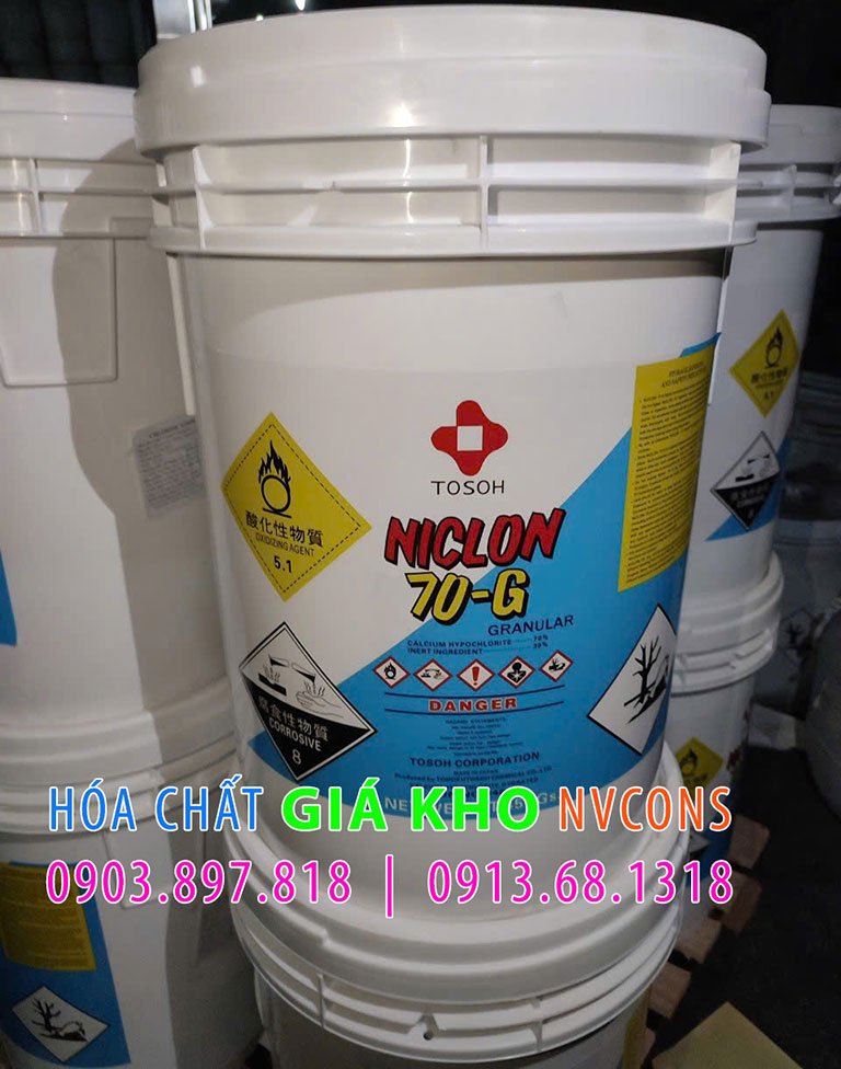 Clorin Nhật Bản Niclon 70G chuyên dùng trị rêu hồ bơi