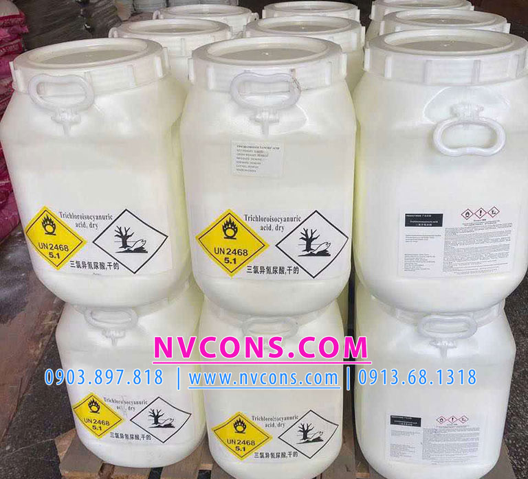 Công ty cung cấp TCCA dạng bột Trung Quốc thùng 25kg mới sản xuất