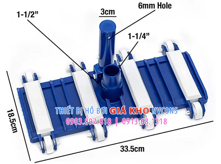Công ty phân phối bàn hút hồ bơi 8 bánh xe NV-358CE