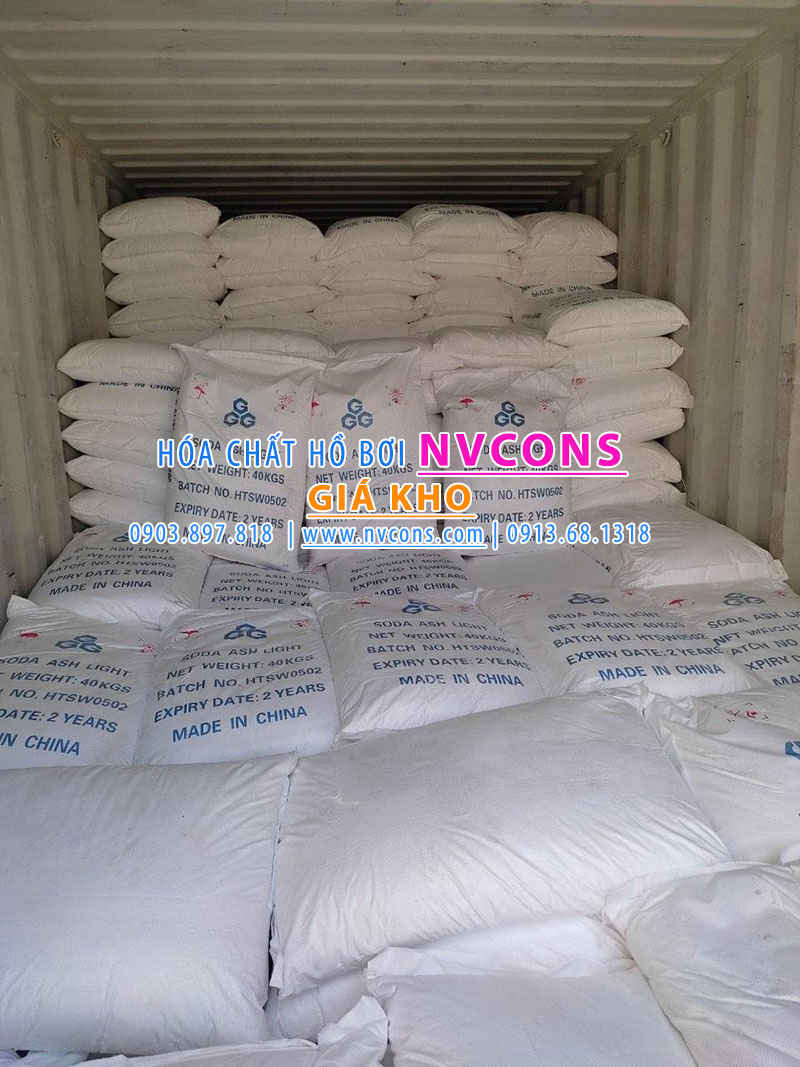 Nvcons là đơn vị cung cấp Soda ash light Trung Quốc xử lý nước bể bơi sỉ và lẻ