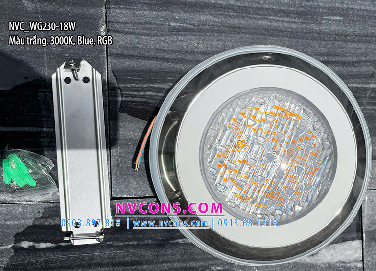 Đèn led bể bơi 12V NVC giá mềm với nhiều lựa chọn màu sắc ánh sáng Đèn led bể bơi 12V NVC giá mềm với nhiều lựa chọn màu sắc ánh sáng