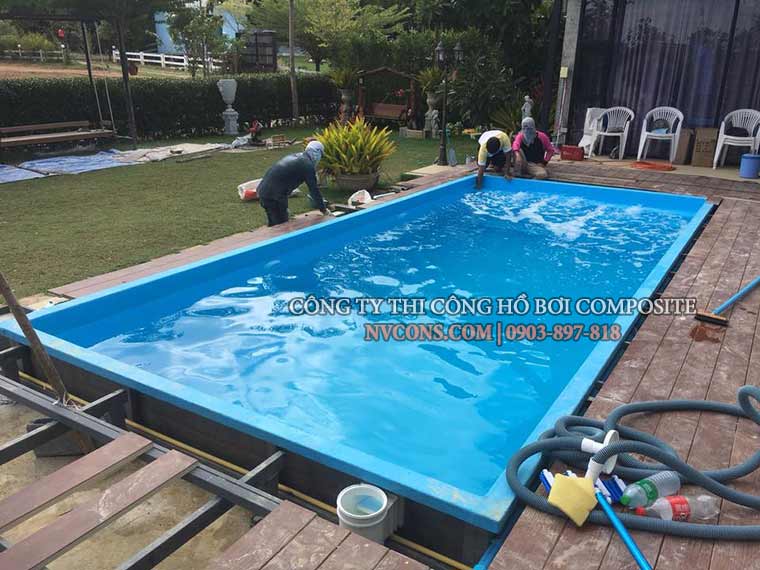 Hồ bơi composite đúc sẵn dành cho khách sạn resort