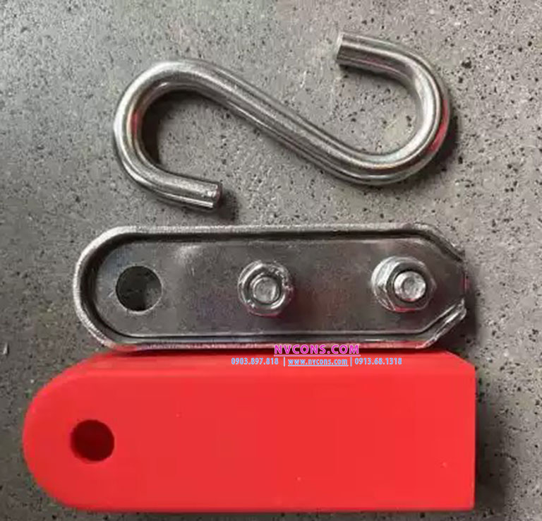 Móc inox dây phao ngăn làn bể bơi hình trụ