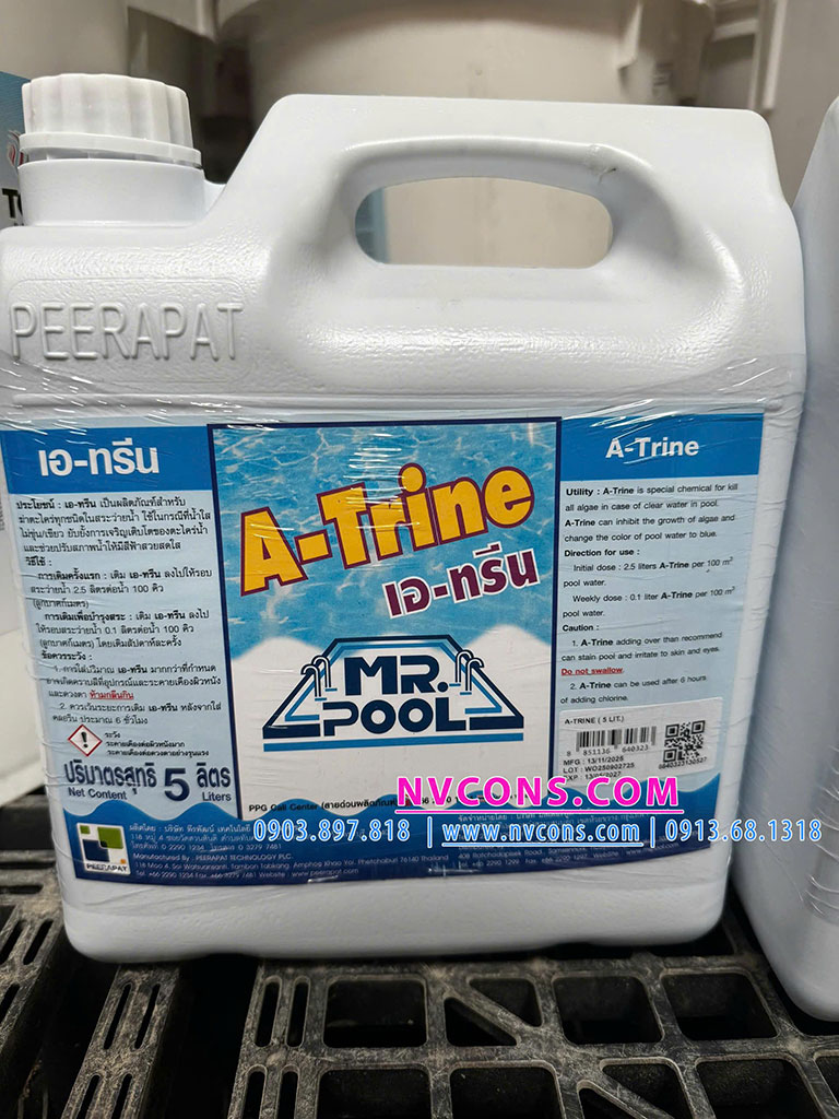 Sản phẩm hóa chất chuyên trị rêu hồ bơi A-Trine Thái Lan Sản phẩm hóa chất chuyên trị rêu hồ bơi A-Trine Thái Lan